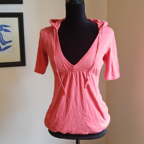 Abercrombie & Fitch Tops - Abercrombie VGUC Hoodie Sz XS Coral